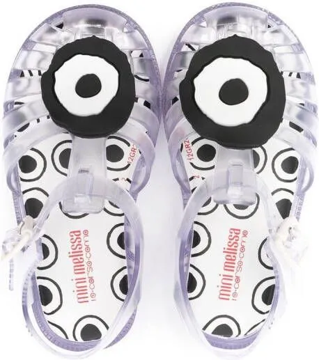 10 Corso Como Blue Dot Embellished Jelly Sandals