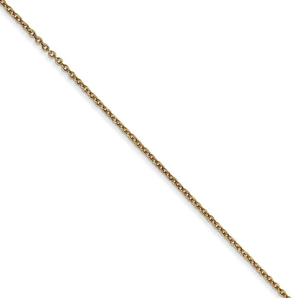 14k Yellow Gold & Rhodium 18mm Daughter Heart Locket Necklace