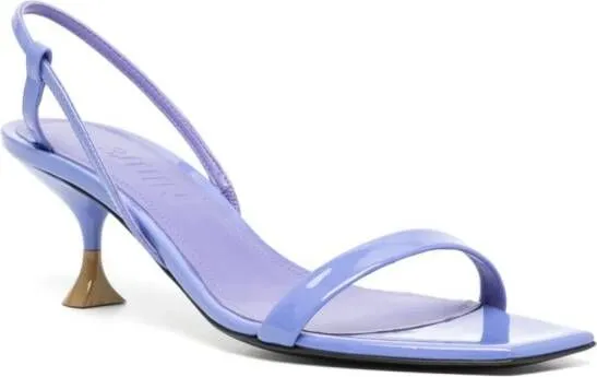 Purple Slingback Patent-Leather Sandals by 3juin Capri 50mm