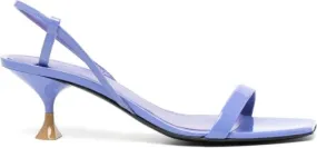 Purple Slingback Patent-Leather Sandals by 3juin Capri 50mm