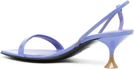 Purple Slingback Patent-Leather Sandals by 3juin Capri 50mm