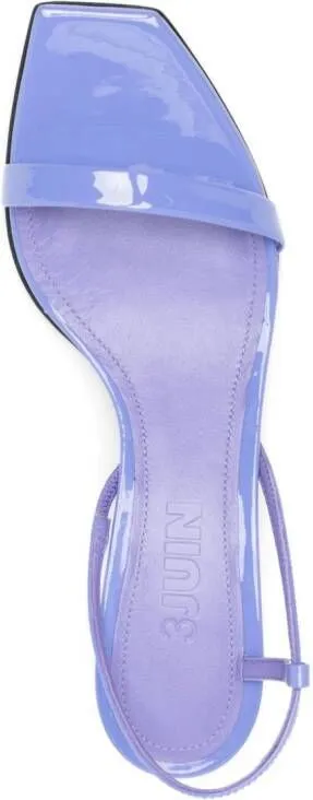 Purple Slingback Patent-Leather Sandals by 3juin Capri 50mm