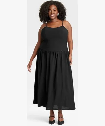 Elegant Women's Maxi Drop Waist Dress