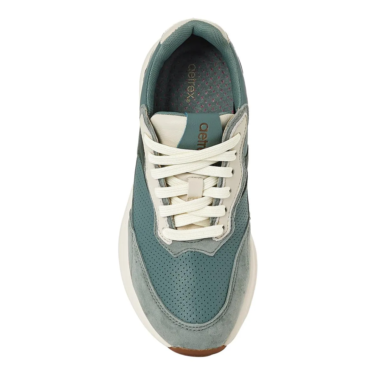 Sleek Leather Lace-Up Athletic Shoe