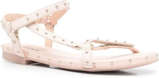 Pink AGL Stud Detail Open Toe Sandals