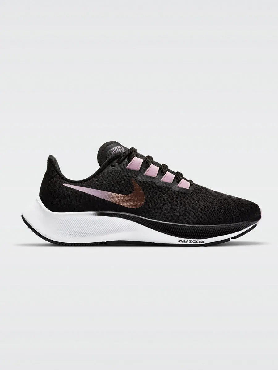 Black/Metallic Red Bronze-Light Arctic Pink Nike Air Zoom Pegasus 37 Running Shoe