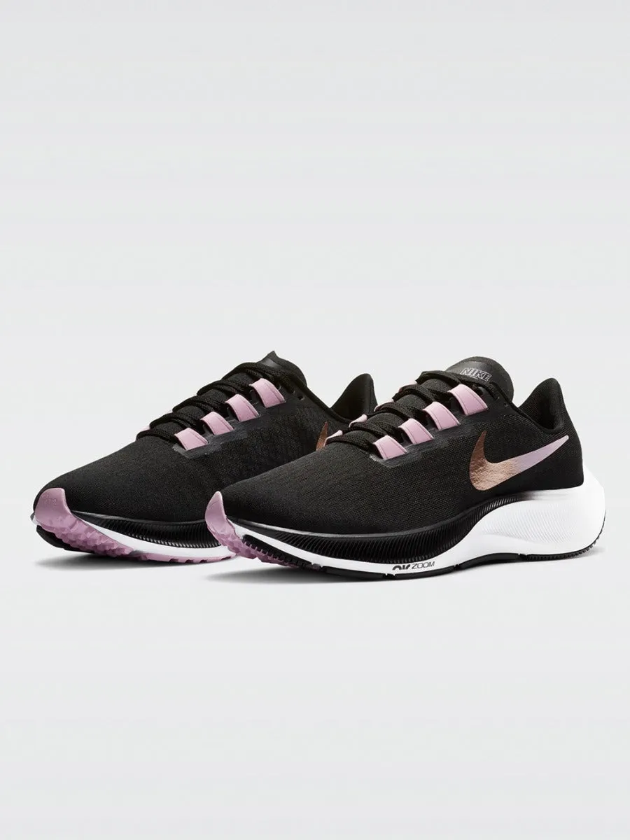 Black/Metallic Red Bronze-Light Arctic Pink Nike Air Zoom Pegasus 37 Running Shoe