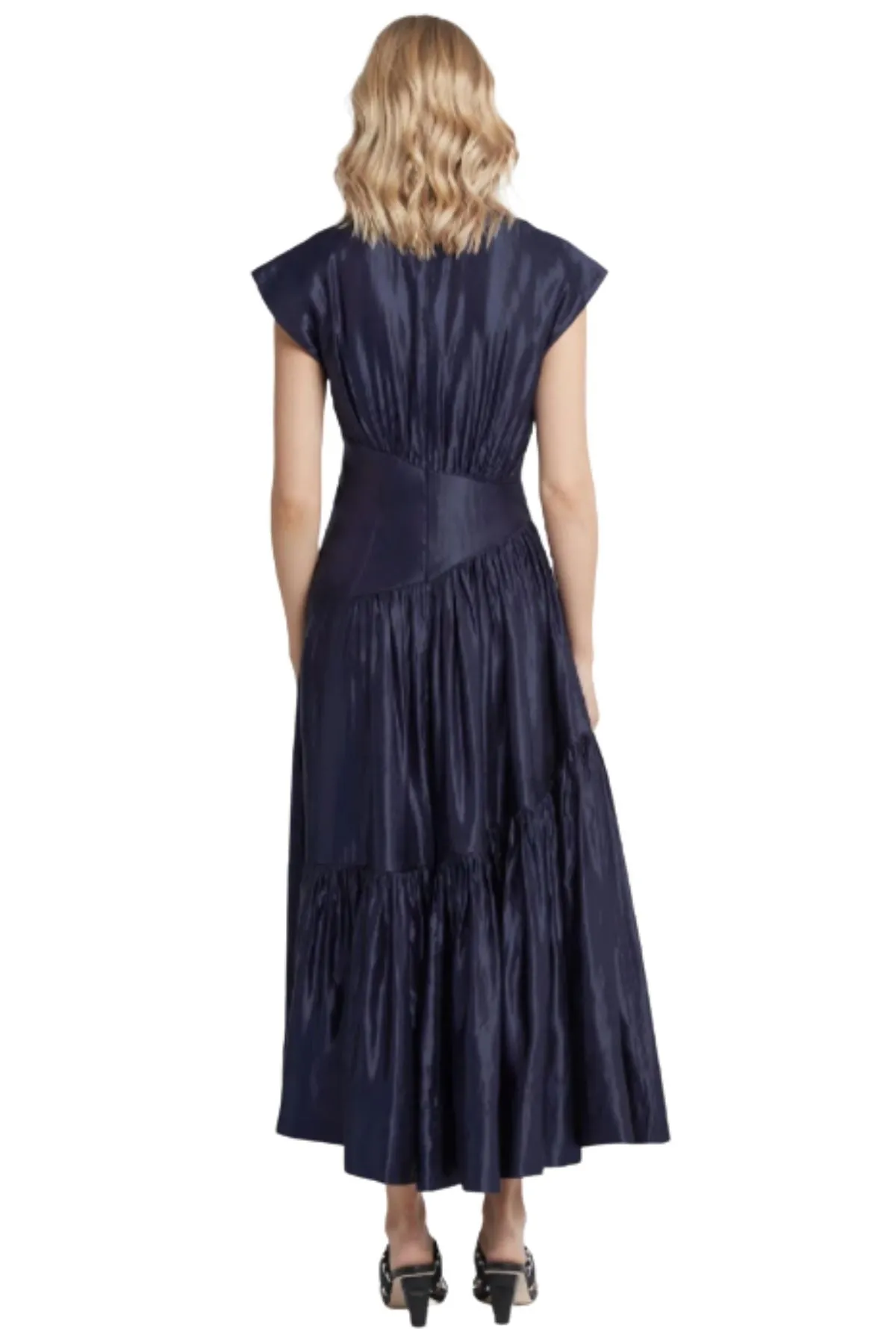 Navy Blue AJE Serendipity Reflection Midi Dress - Retail Price $595