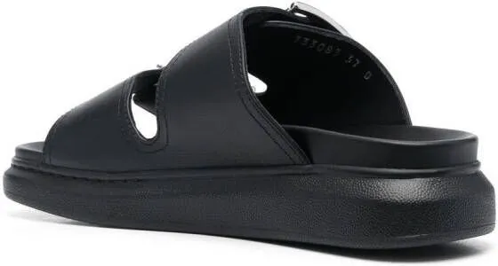 Alexander McQueen Double-strap Flat Sandals Black