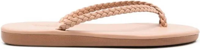 Ancient Greek Sandals Braided-strap Flip Flops Neutrals