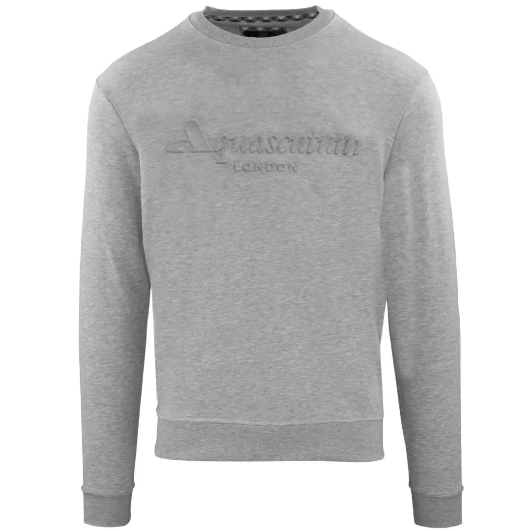 Grey Aquascutum Embossed Logo Sweatshirt