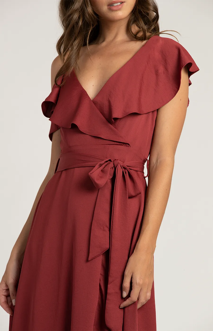 Asymmetric Shoulder Maxi Dress with Belt