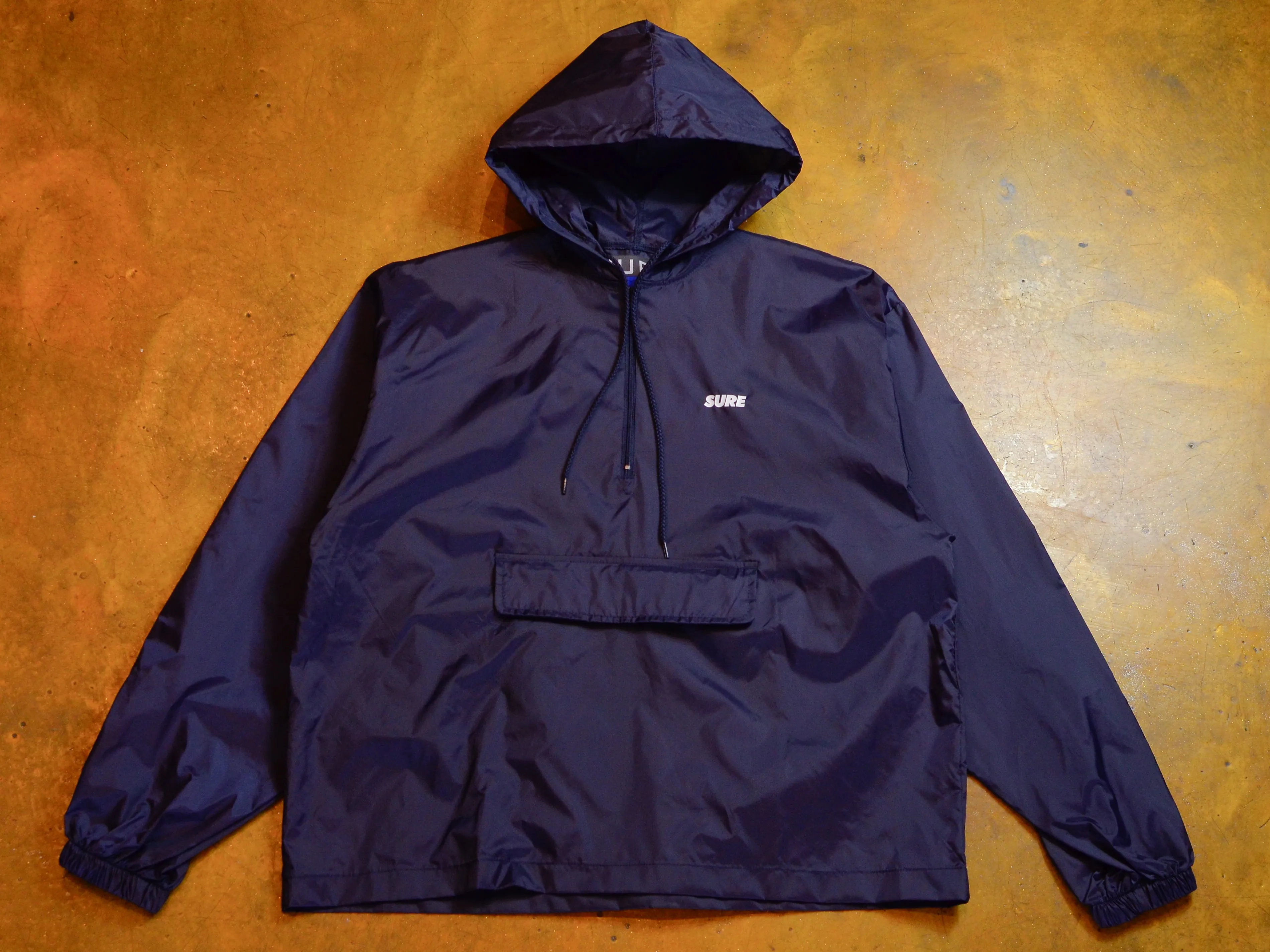 Navy Zip Windbreaker Jacket