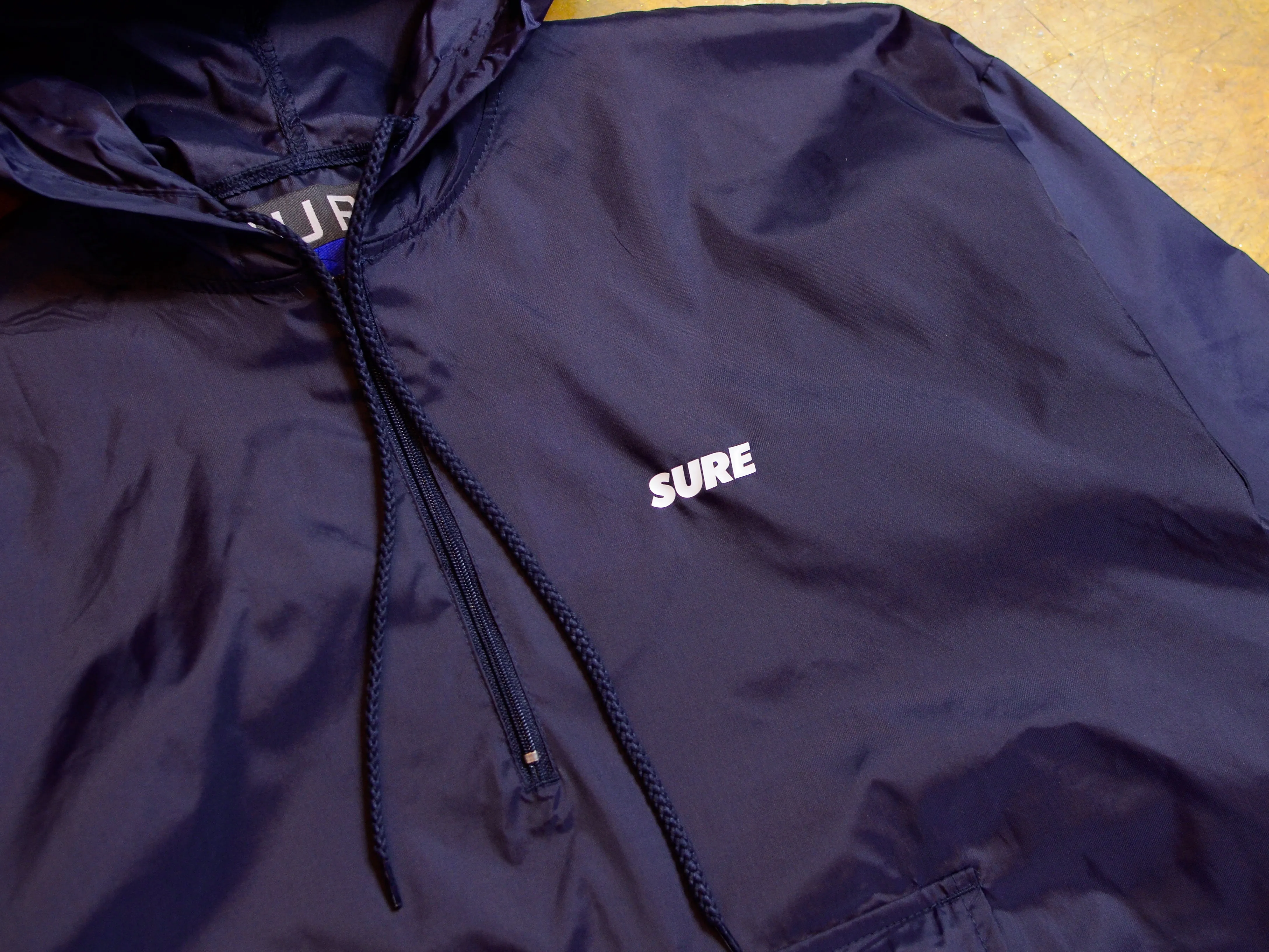 Navy Zip Windbreaker Jacket