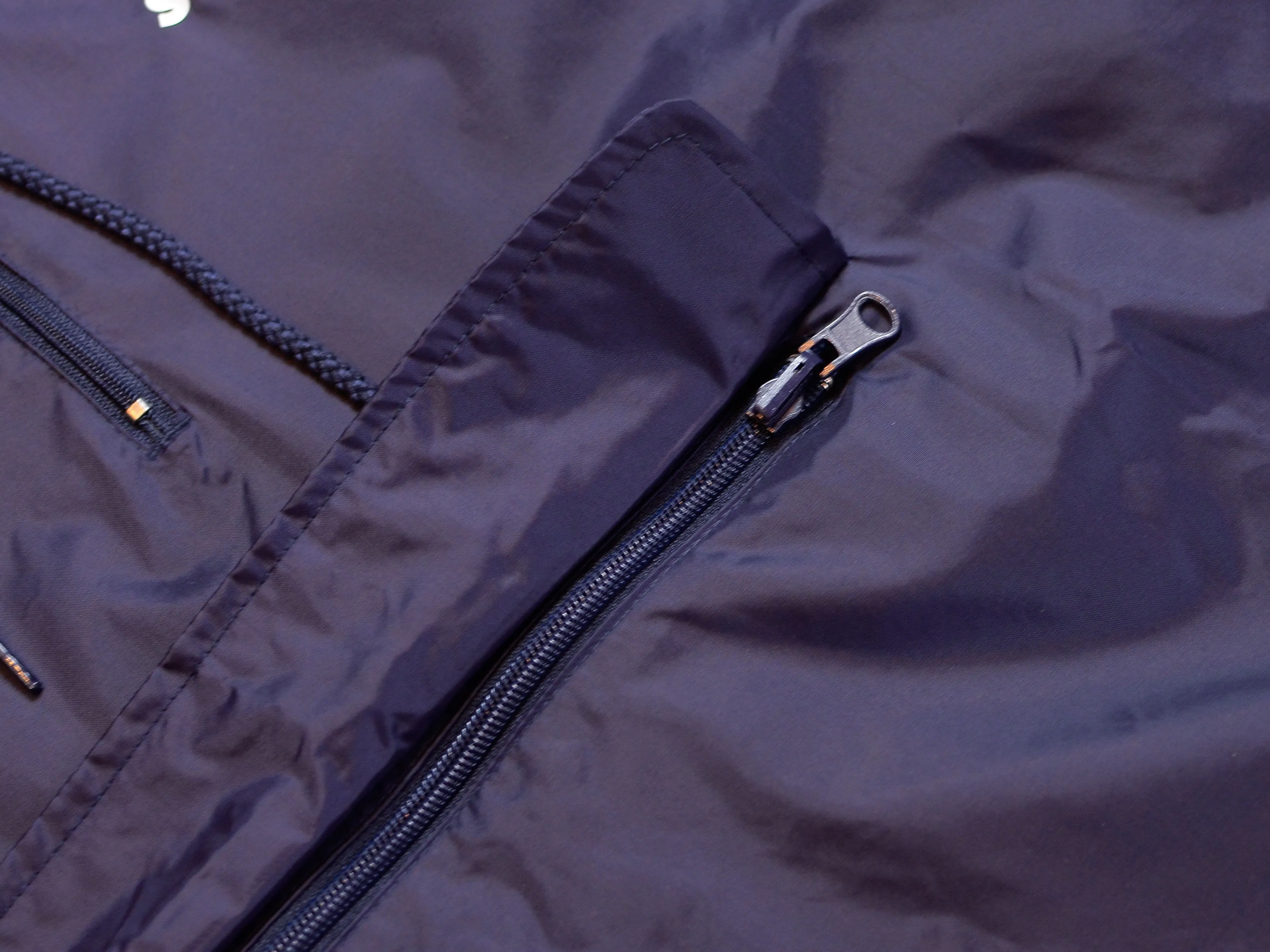 Navy Zip Windbreaker Jacket