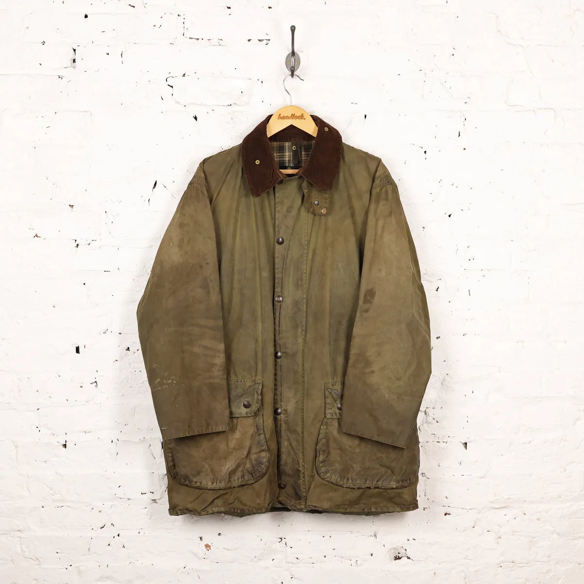 Barbour Green Wax Jacket - Size L