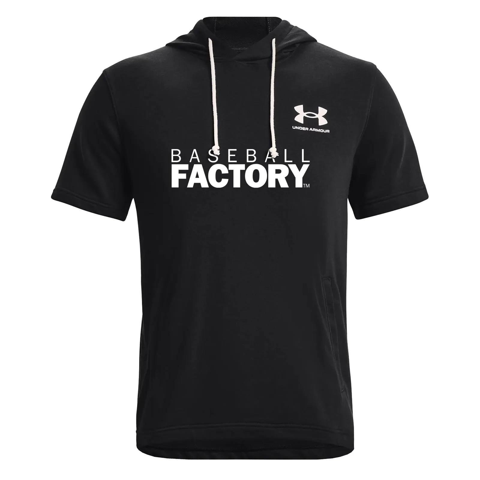 Baseball Men's Short Sleeve Hoodie with Rival Terry Fabric by Under Armour