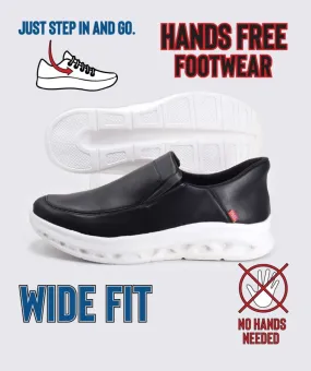 Big Mens Black Hands Free Shoes