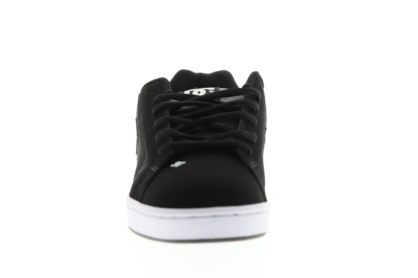 Black Leather Low Top Lace Up Skate Sneakers Shoes for Men - DC Net SE 302297