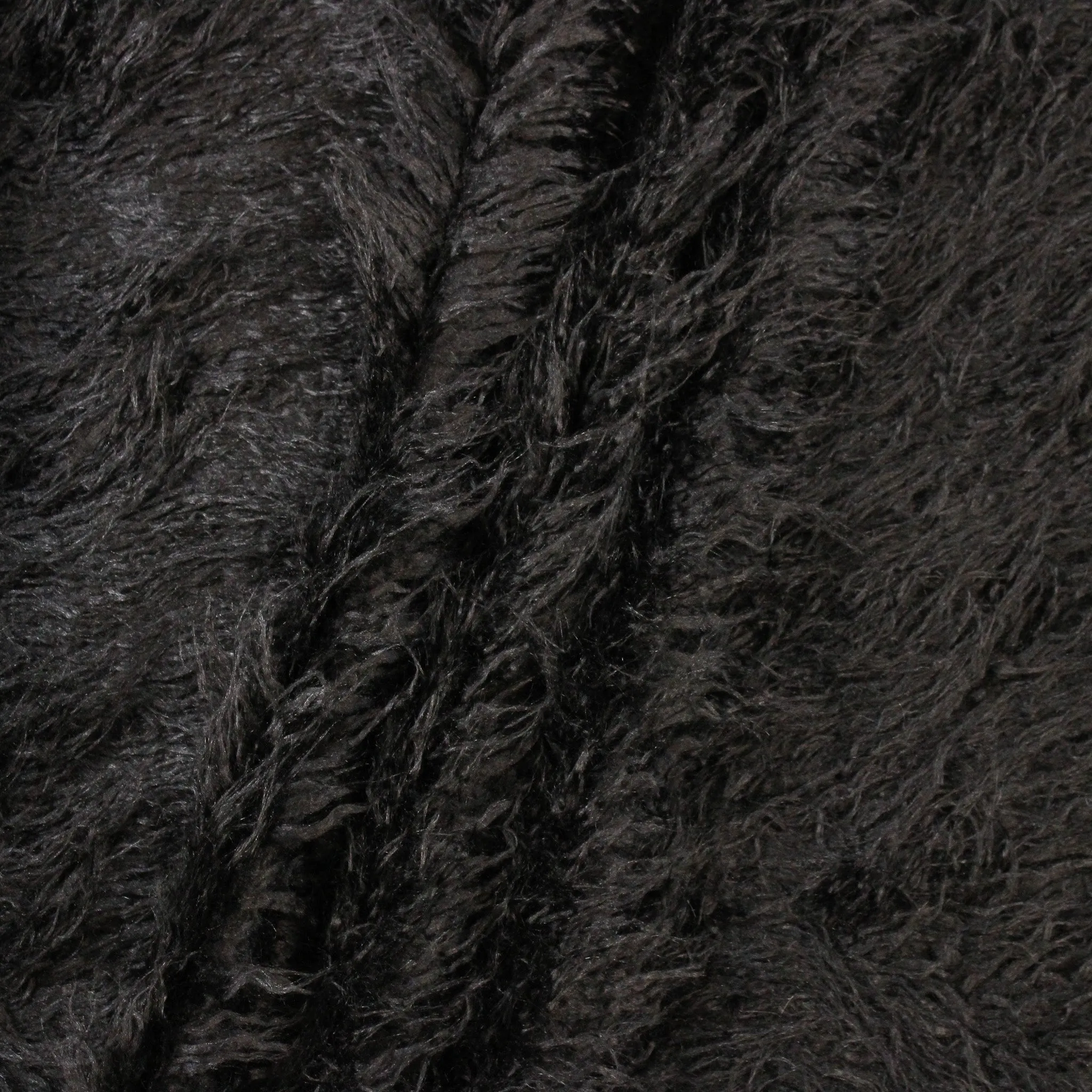 black faux fur rug