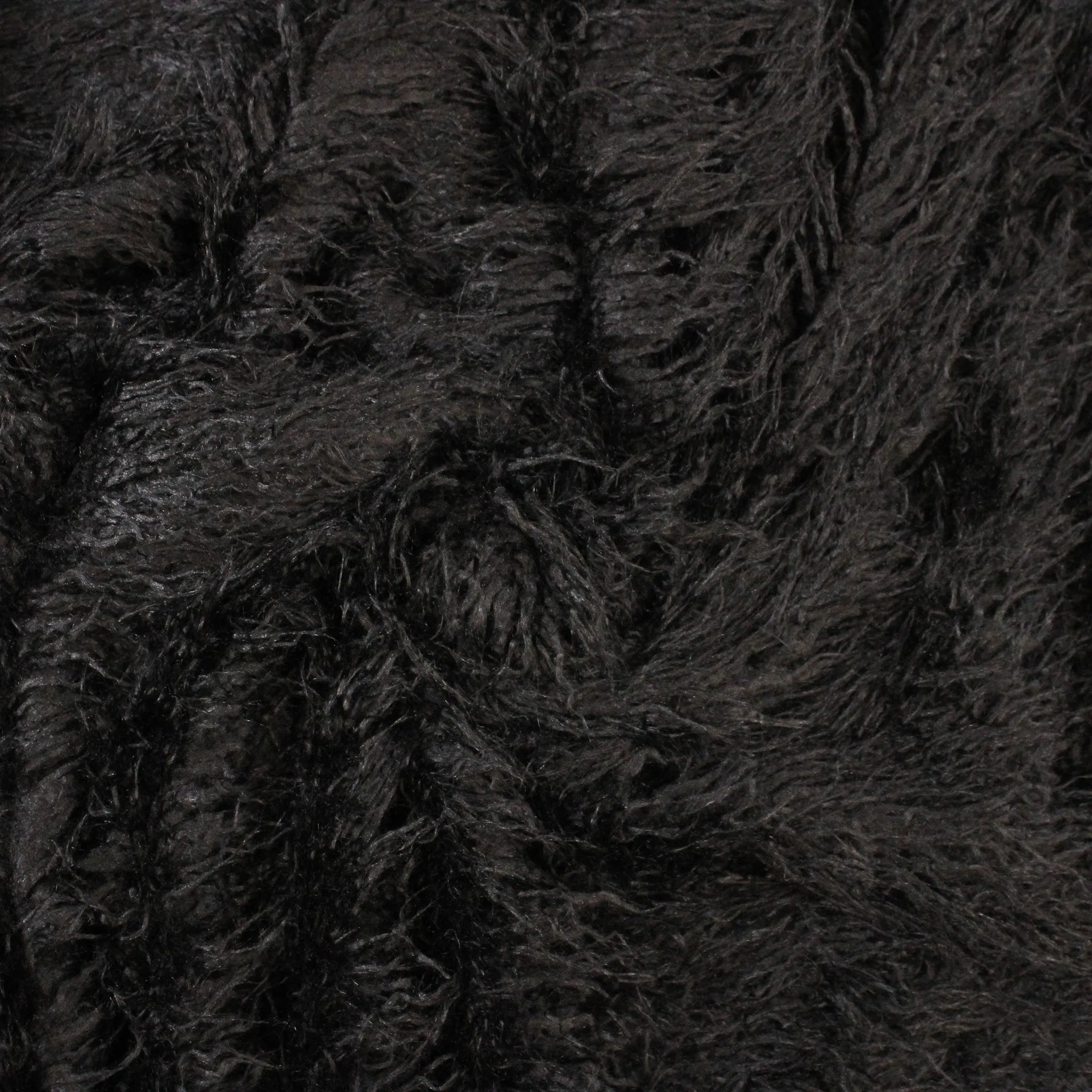 black faux fur rug