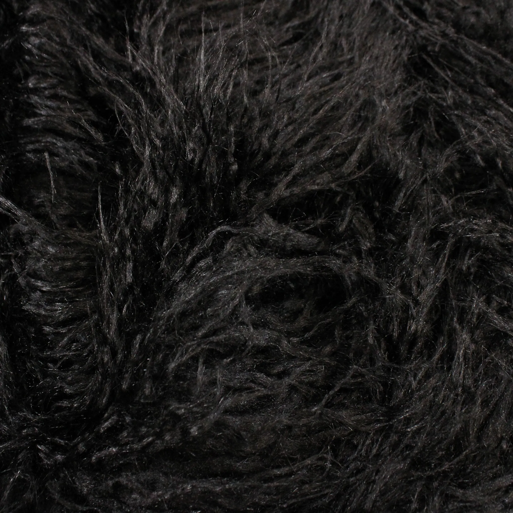 black faux fur rug