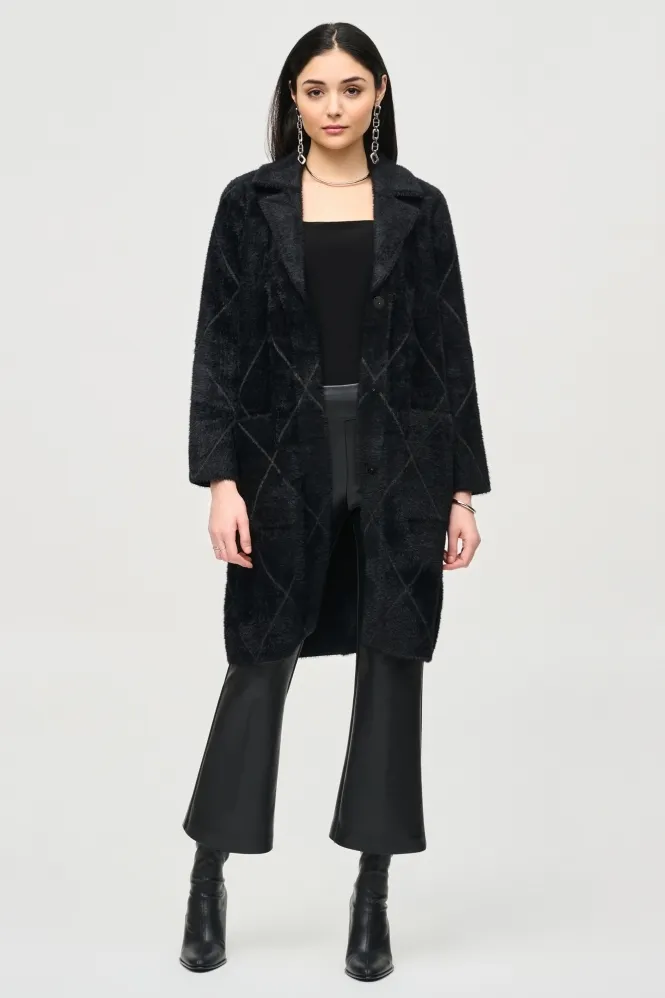 Black Notched Collar Coat - Style 233951-11