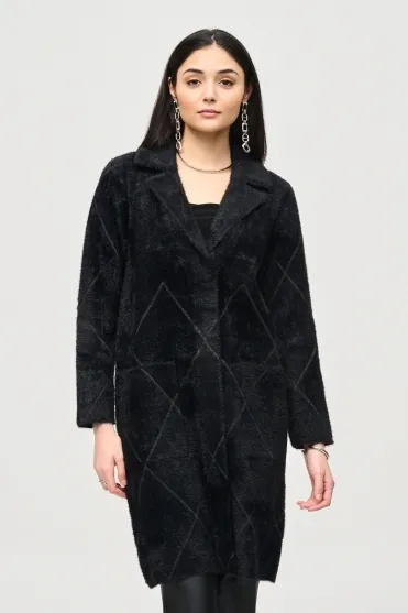 Black Notched Collar Coat - Style 233951-11