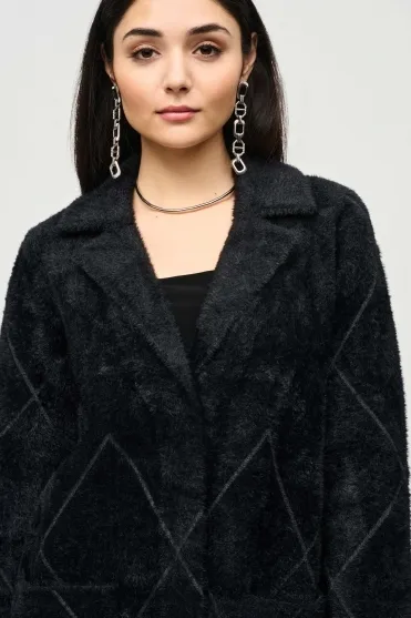 Black Notched Collar Coat - Style 233951-11