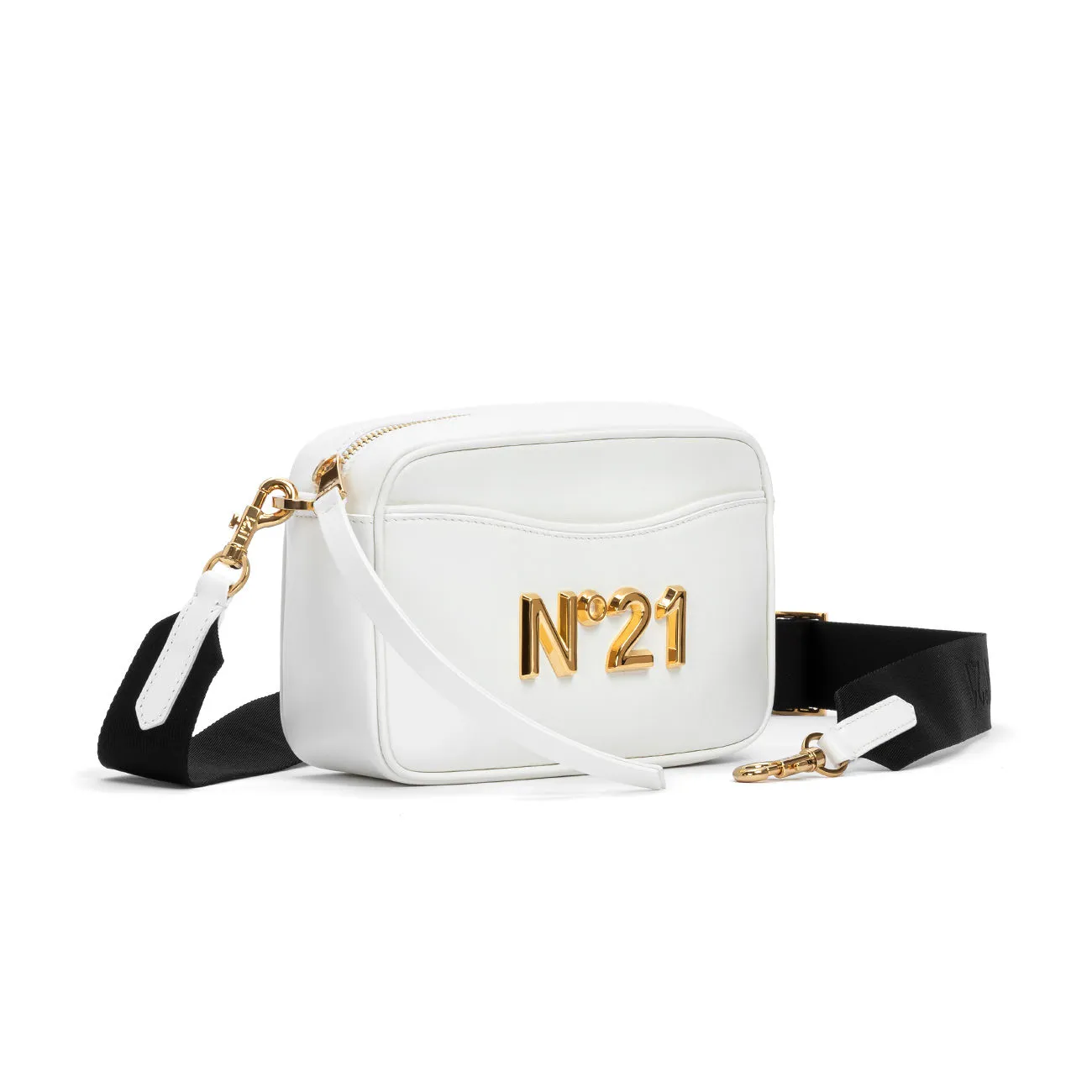 Borsa Camera Bag in Pelle Donna Bianco