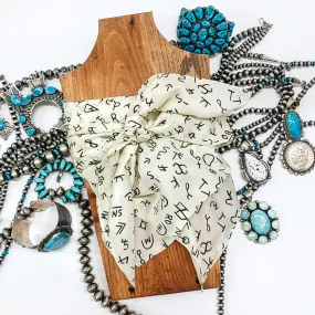 Branded Wild Rag in Ivory