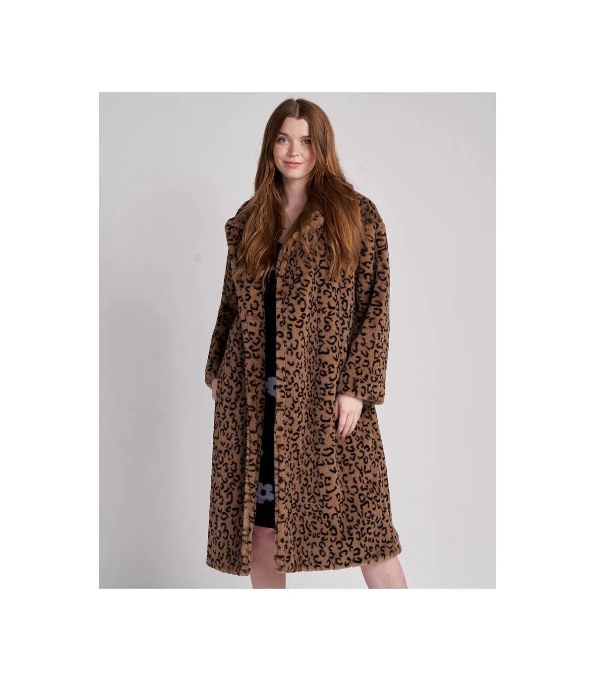 Faux fur leopard coat - FurHatWorld.com