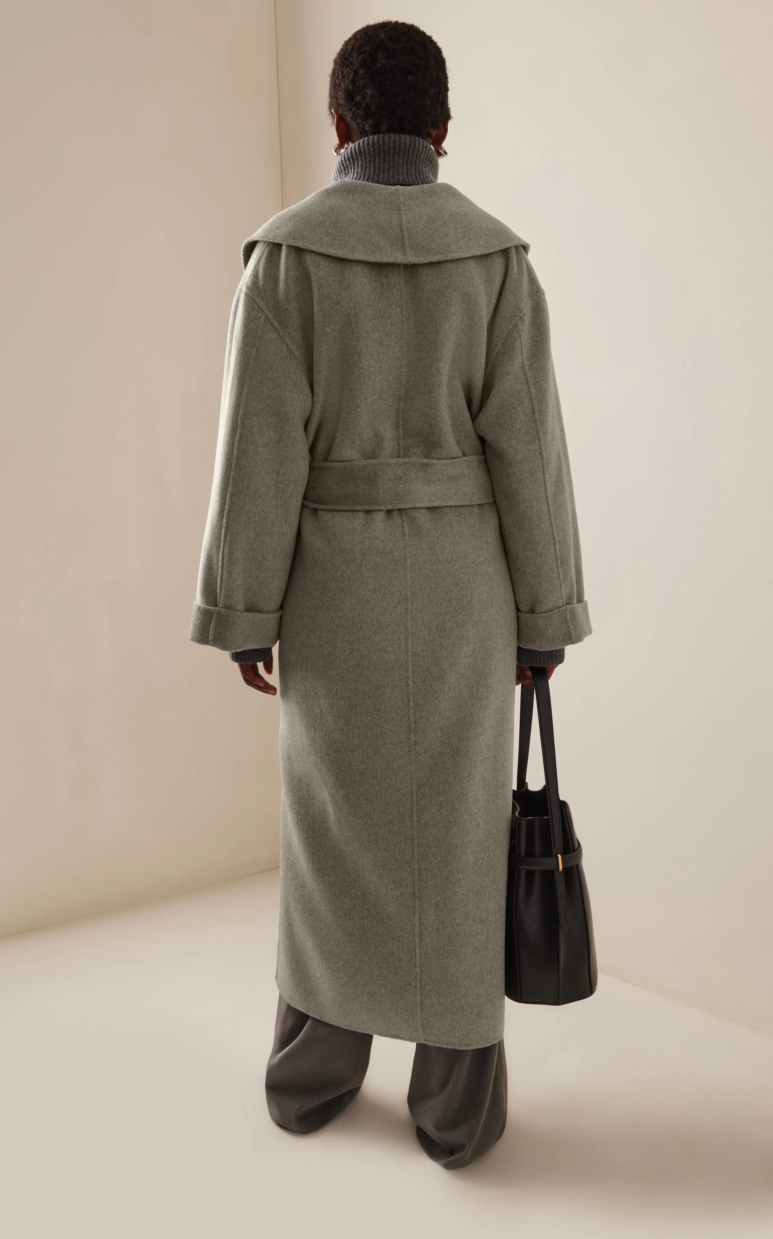 Malene Birger Felted Wool Wrap Trench Coat