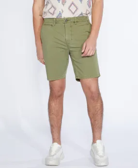 Campus Light Olive Ripstop Shorts Stretch Material