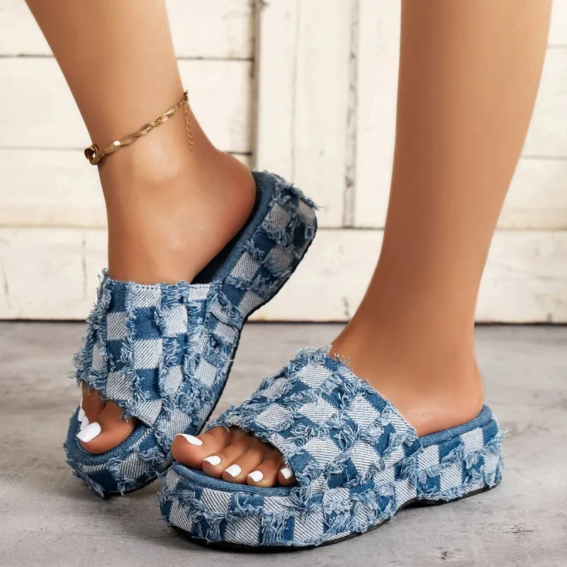 Comfortable Round Patchwork Shoes