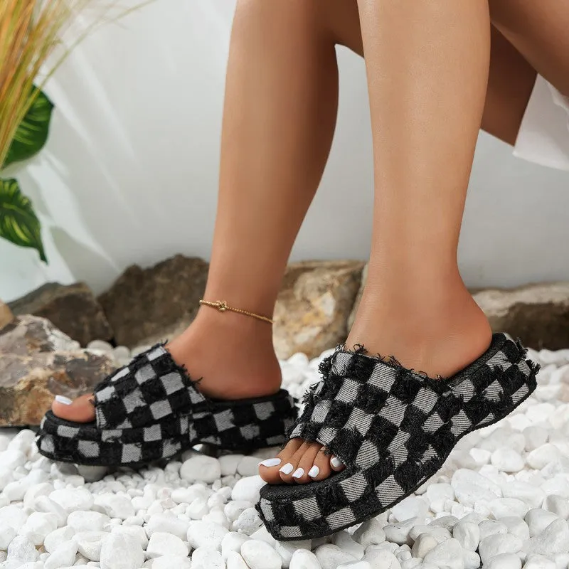 Comfortable Round Patchwork Shoes