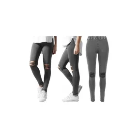 Charcoal distressed leggings