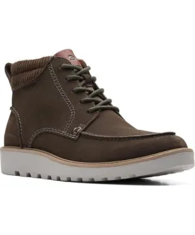 Clarks Barnes Mid Mens Suede Ankle Combat & Lace-Up Boots