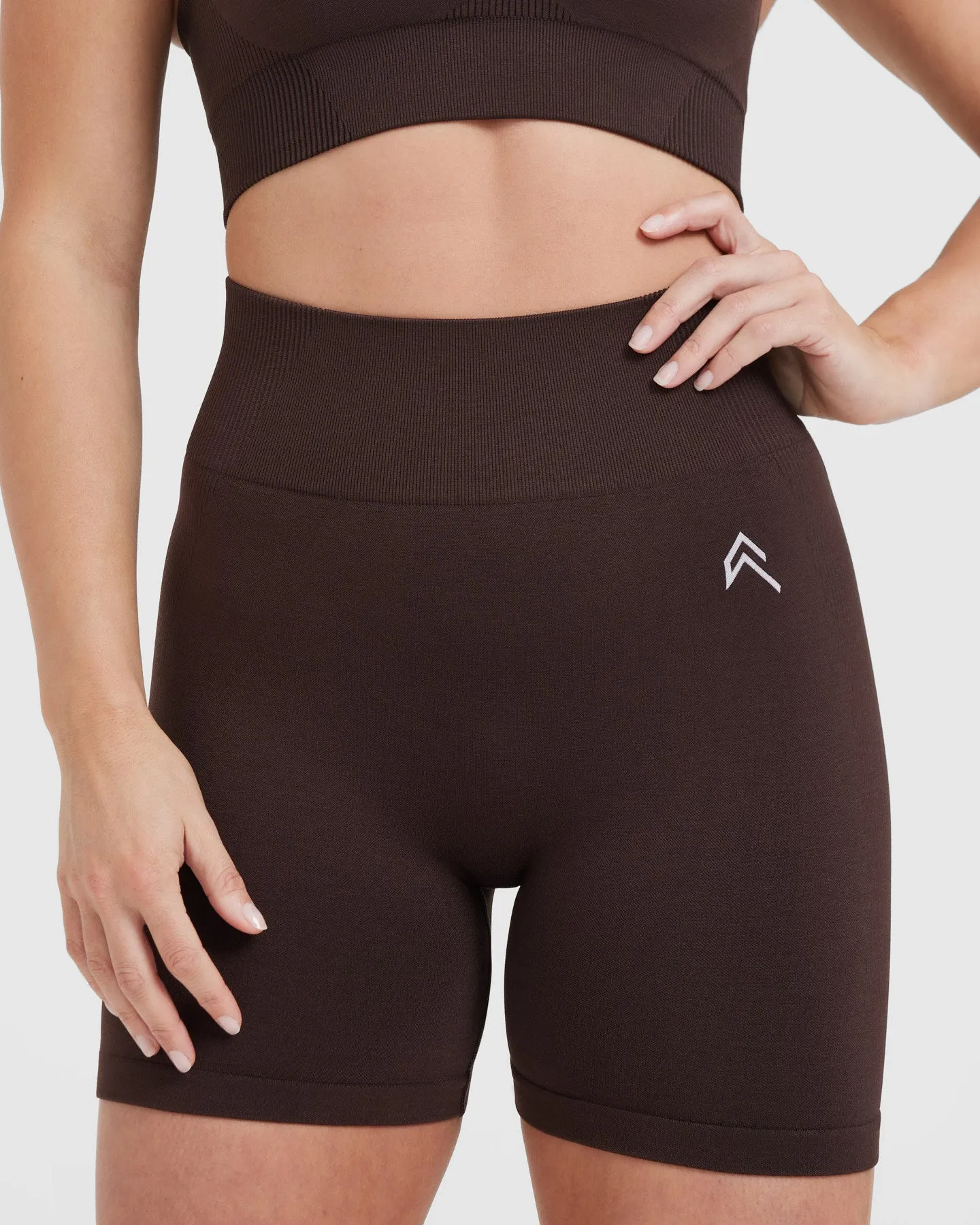 70% Cocoa Marl Classic Seamless 2.0 Mid Shorts