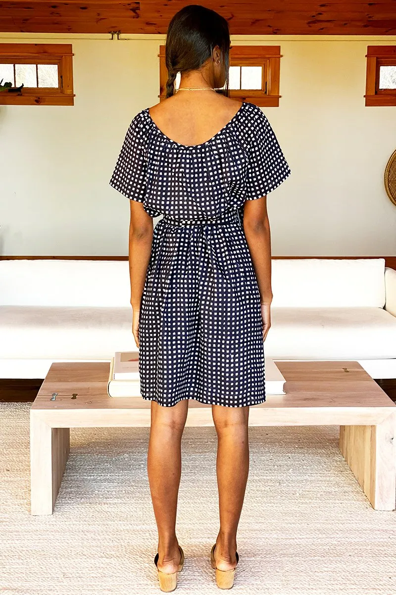 Colette Short Dress Maritime Gingham