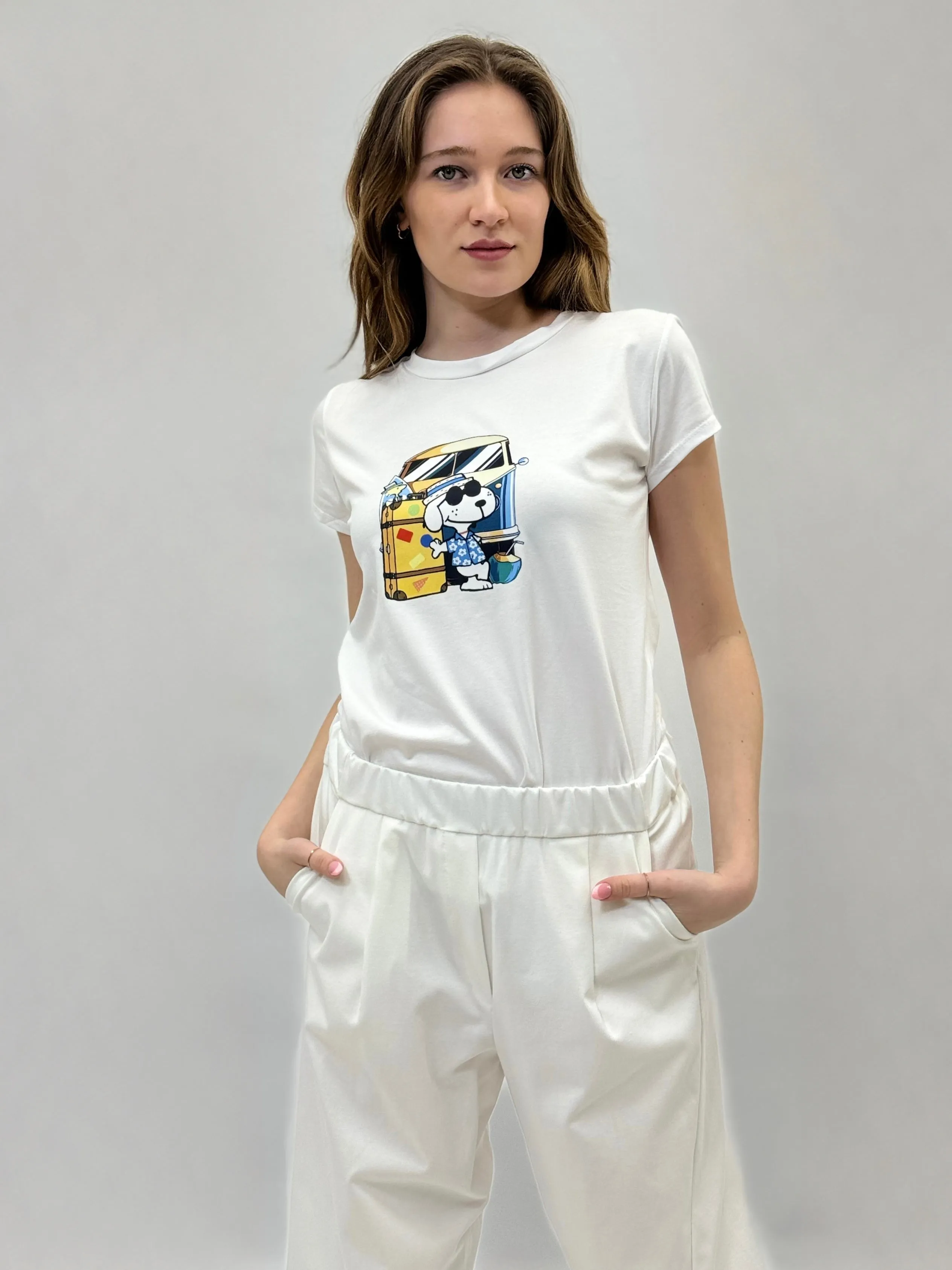 Cotton T-shirt with prints