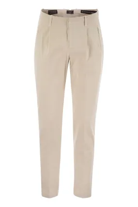 COTTON TROUSERS WITH DARTS