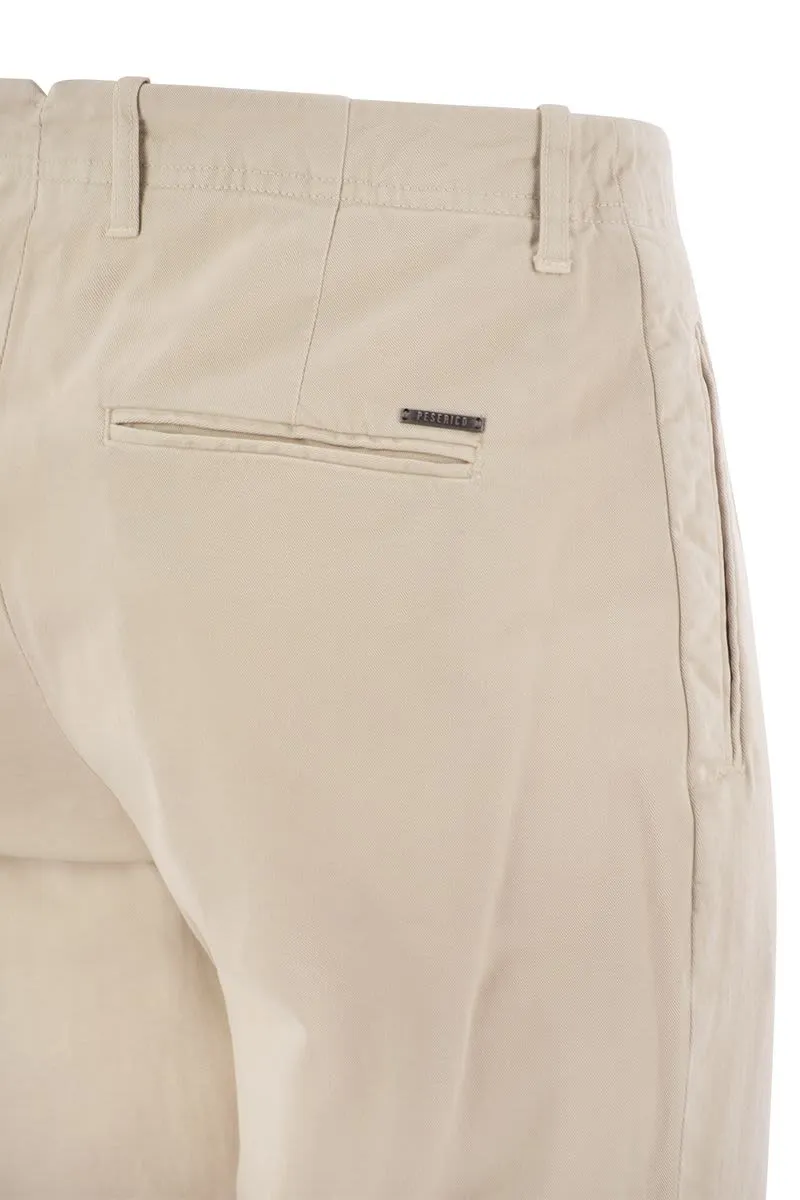 COTTON TROUSERS WITH DARTS