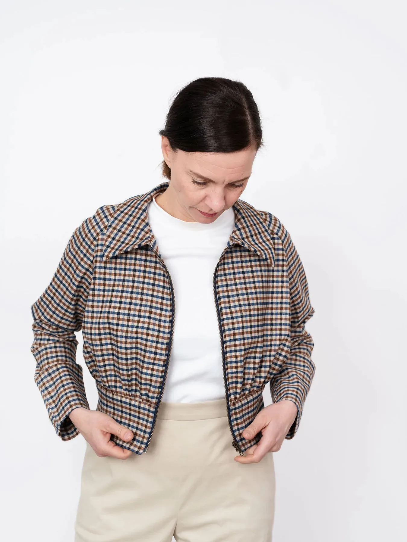 Cropped Jacket Sewing Pattern for Sizes XS to L by THE ASSEMBLY LINE