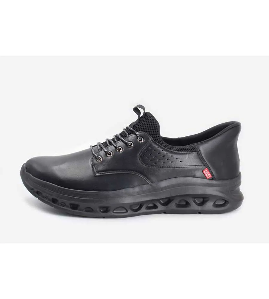 D555 DARTFORD 2 Big Mens Black Hands Free Shoes