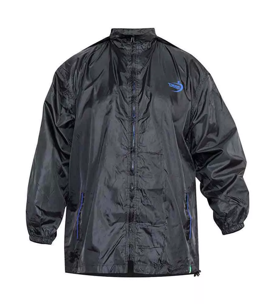 Packaway Weatherproof Rain Jacket for Big Men in Black (ZAC BLACK)