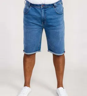 SUFFOLK Big Mens Blue Stretch Denim Shorts by D555