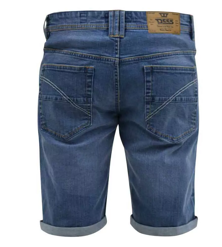 SUFFOLK Big Mens Blue Stretch Denim Shorts by D555