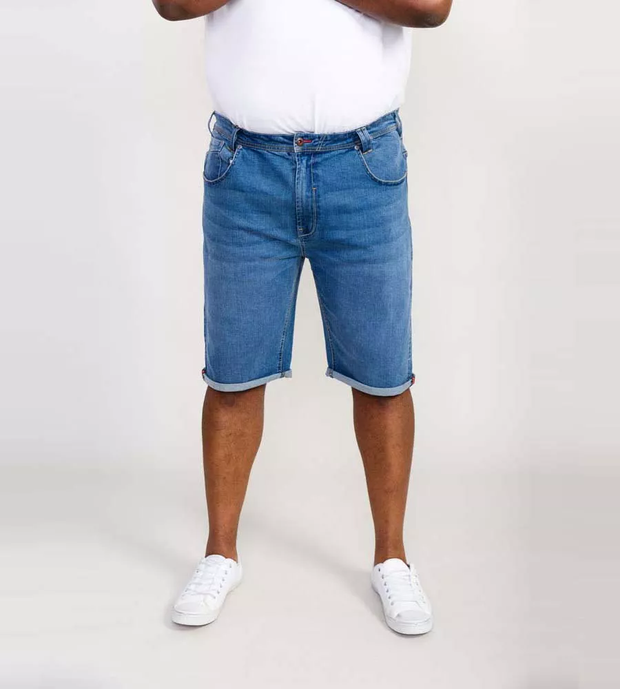 SUFFOLK Big Mens Blue Stretch Denim Shorts by D555