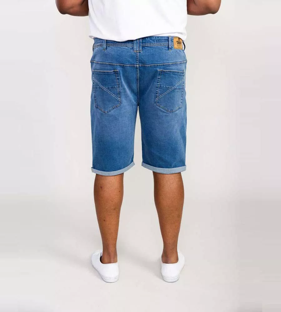 SUFFOLK Big Mens Blue Stretch Denim Shorts by D555